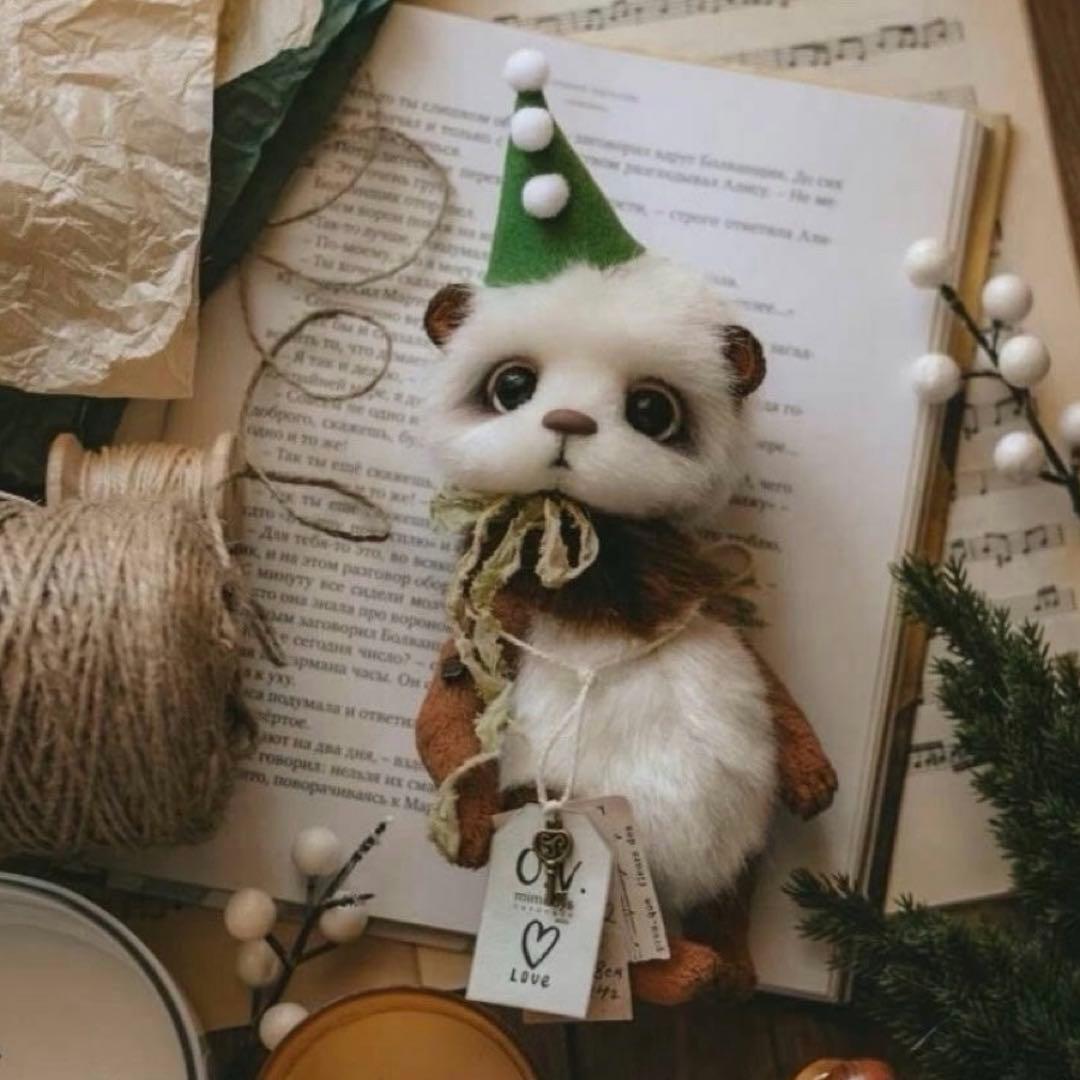 大きいお目目のパンダちゃん アーティストベア テディベア 海外作家様 ぬいぐるみ