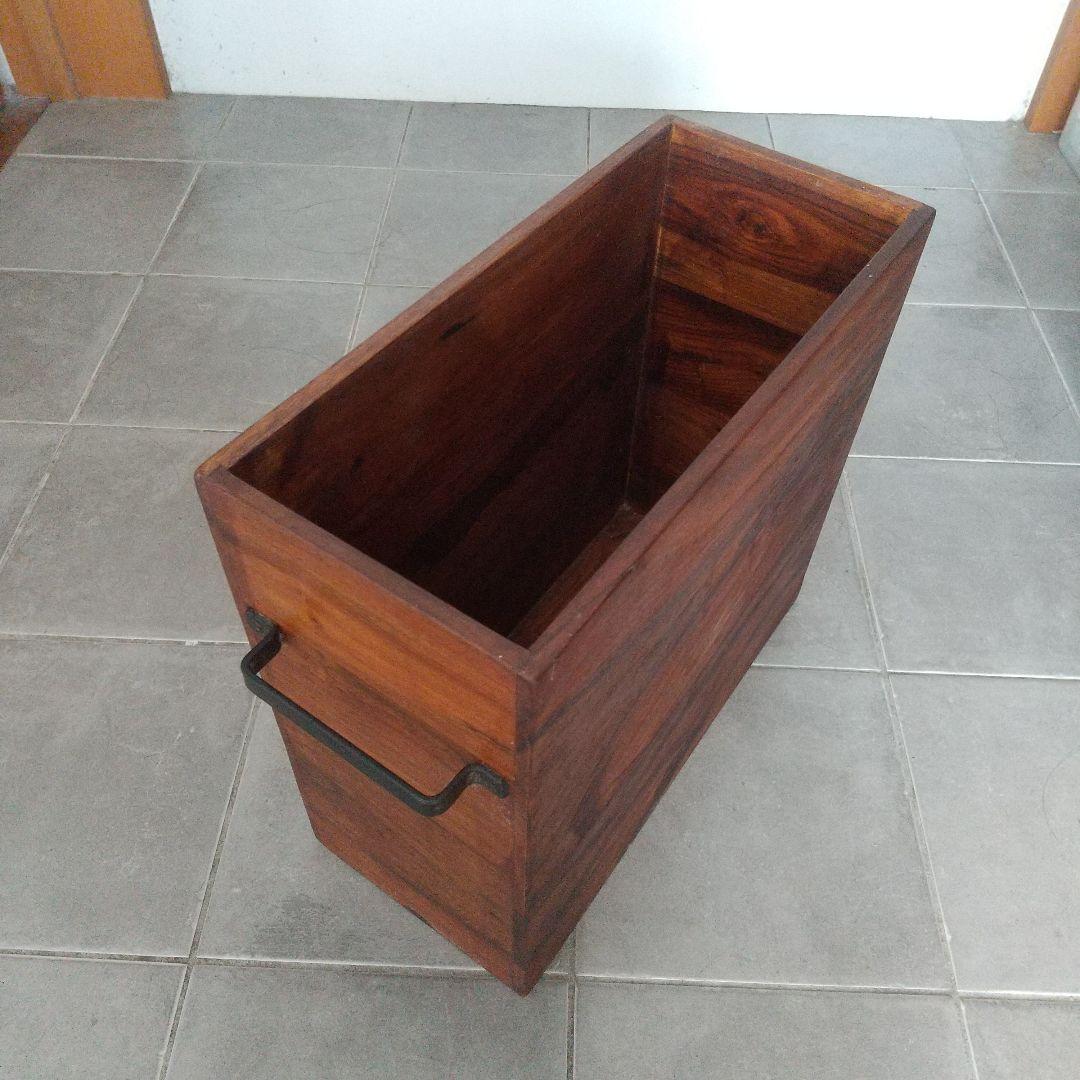 天然チーク マガジンラック ボックス アジアン家具 雑貨