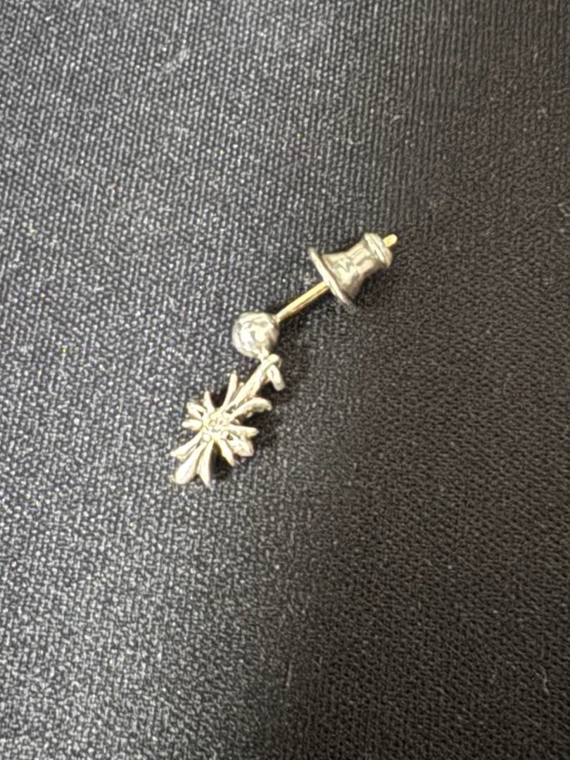 クロムハーツ 両面ダイヤ タイニーE CHドロップピアス