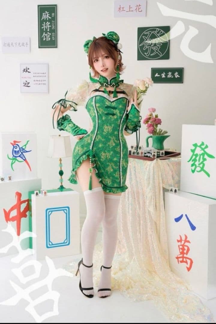 ☆のだページ☆Malymoon パフスリーブ麻雀チャイナ　コスプレ