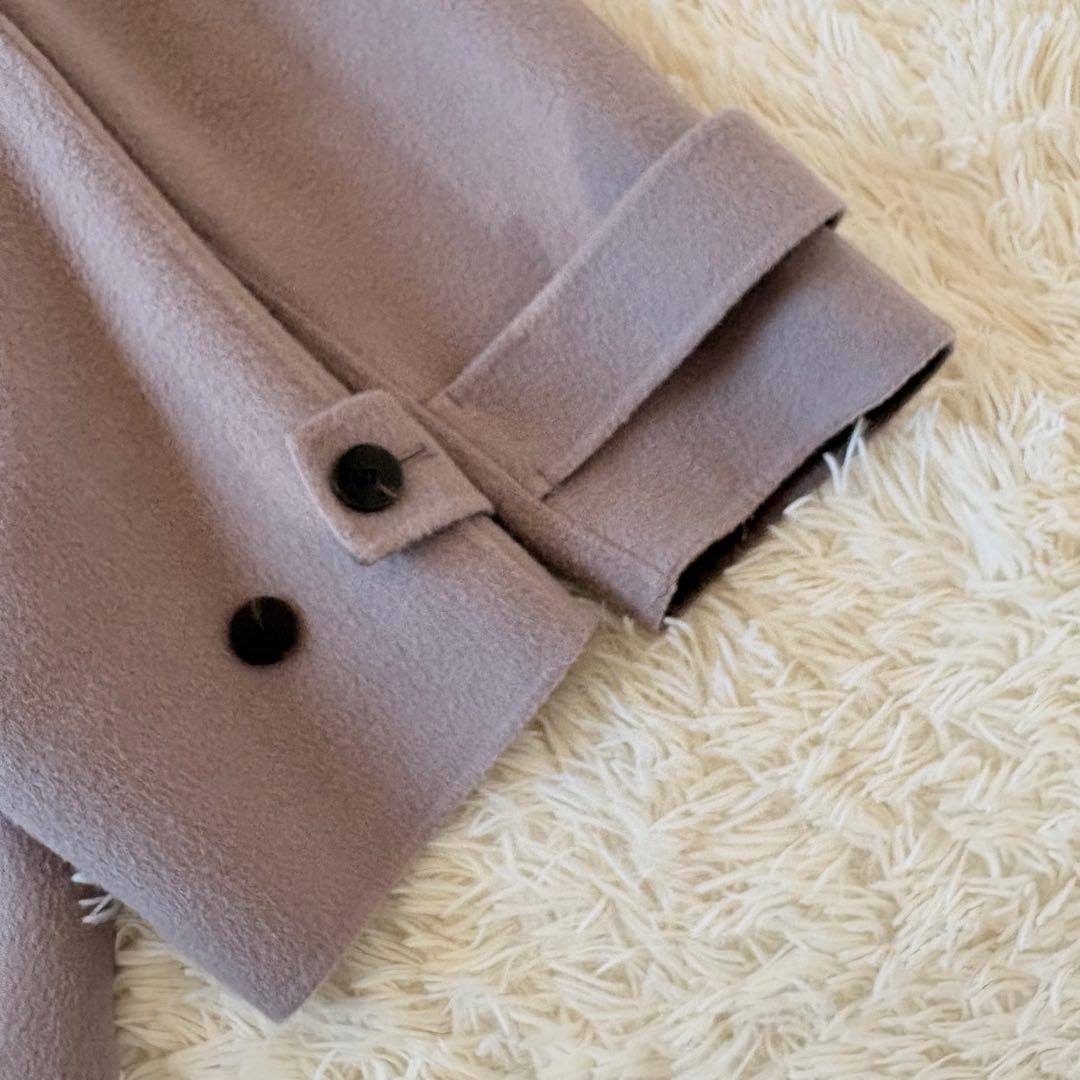 セオリーリュクス　ウールカシミヤロングコート　ダブルフェイス　バイカラー　38