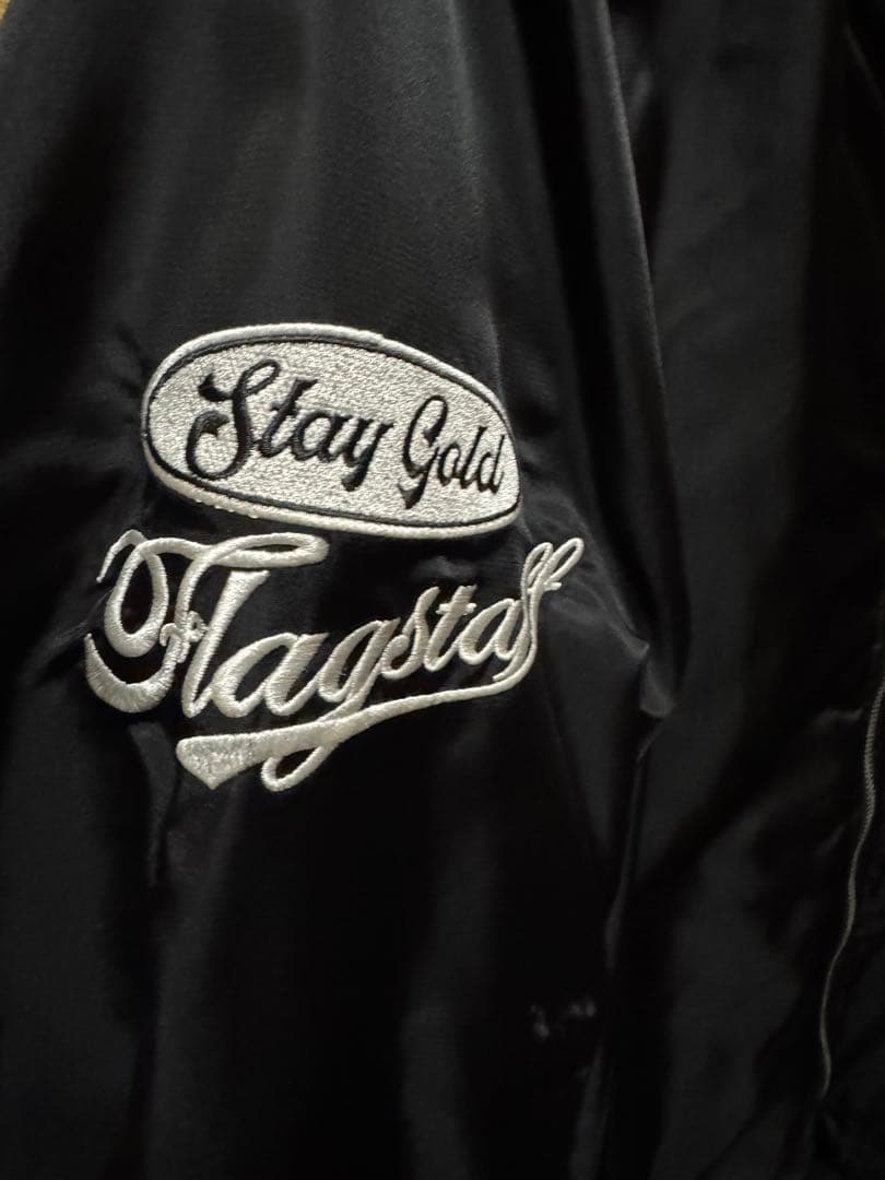 SNOOPY×Flagstaff PEANUTS BIKER MA-1 黒XL