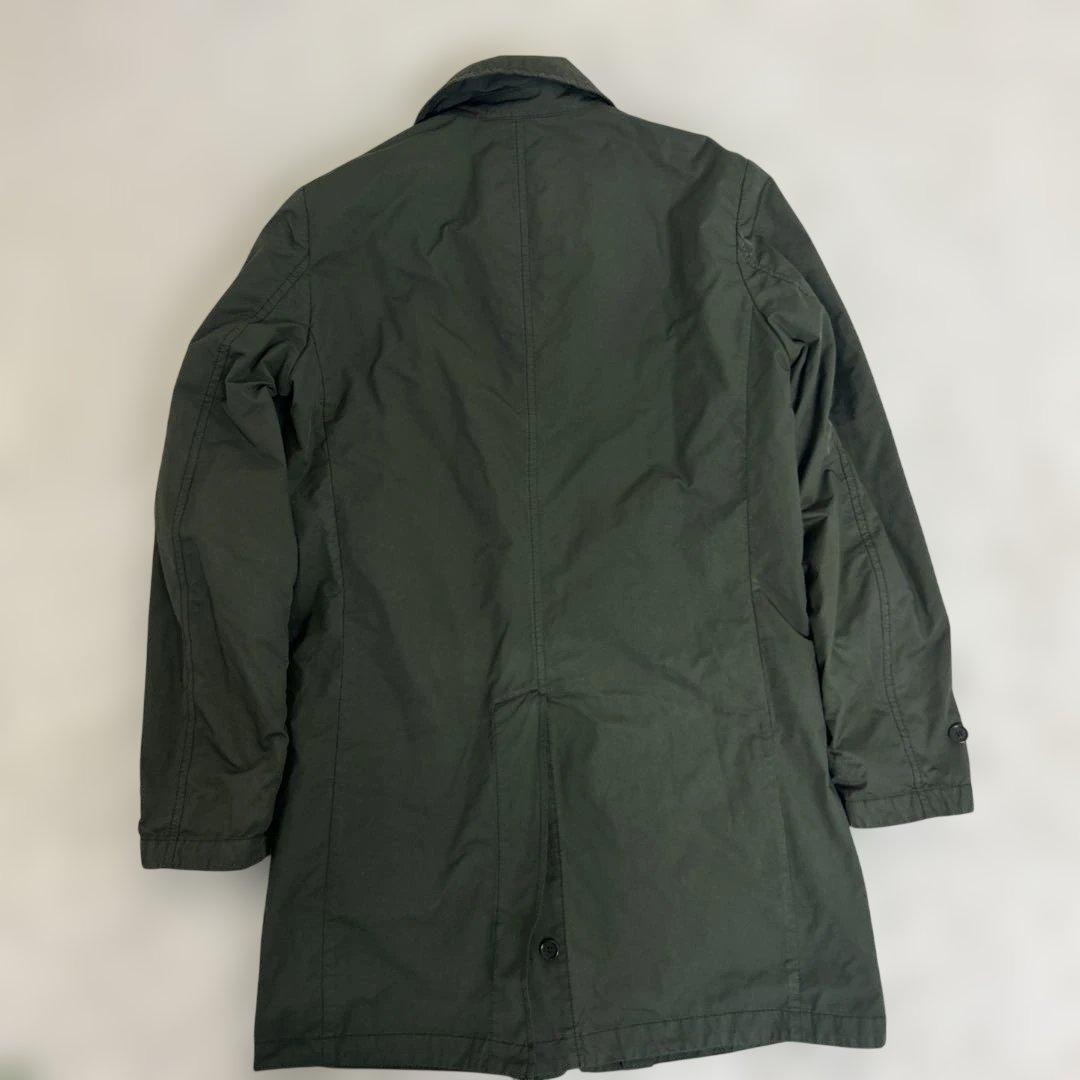 【美品】アスペジ　ライナー付き　ステンカラーコート　カーキ　ロング　M程度