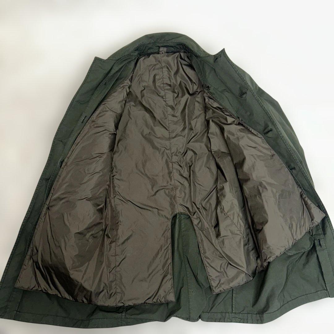 【美品】アスペジ　ライナー付き　ステンカラーコート　カーキ　ロング　M程度