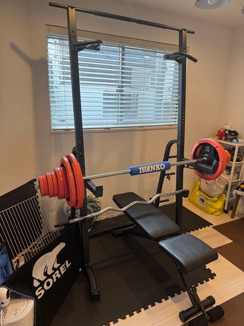 引取り限定　バーウィングハーフラック、ベンチプレスセット売り
