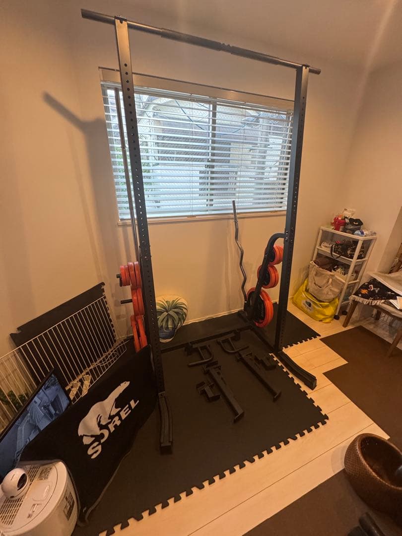 引取り限定　バーウィングハーフラック、ベンチプレスセット売り