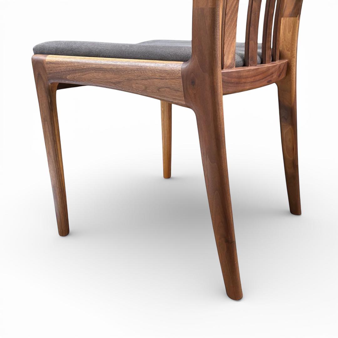 極美品 ナガノインテリア ウォールナット ダイニングチェア 天然木 椅子 無垢②