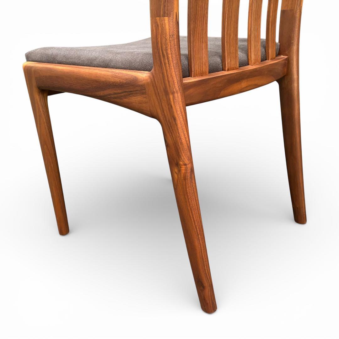 極美品 ナガノインテリア ウォールナット ダイニングチェア 天然木 椅子 無垢②