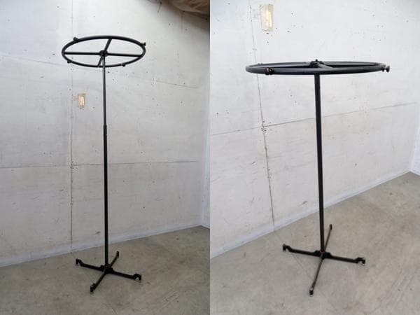 美品■インダストリアル■サークルハンガーラック■回転式■クロカワ鉄■店舗什器