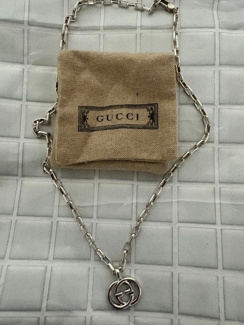GUCCI グッチ インターロッキングG ネックレス GG シルバー