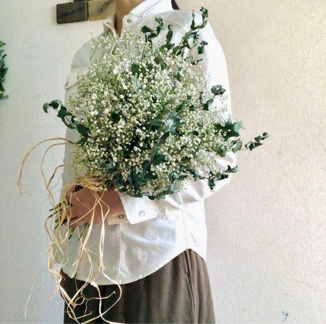 かすみ草　ブーケ　ブートニア　ウェディングブーケ　前撮り