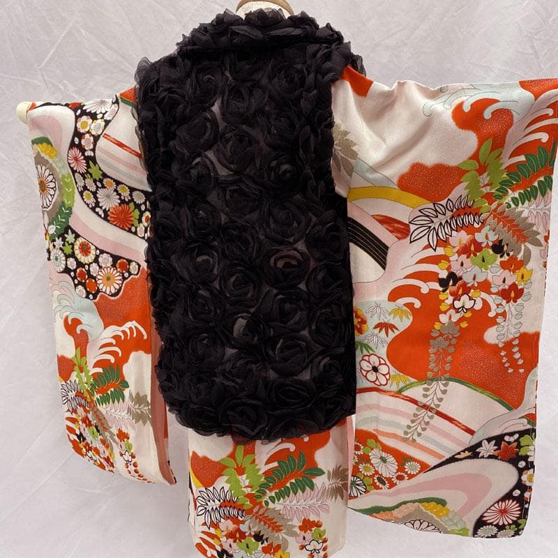 509ag8,601ax12◎七五三 三歳 女の子 アンティーク着物のみ◎