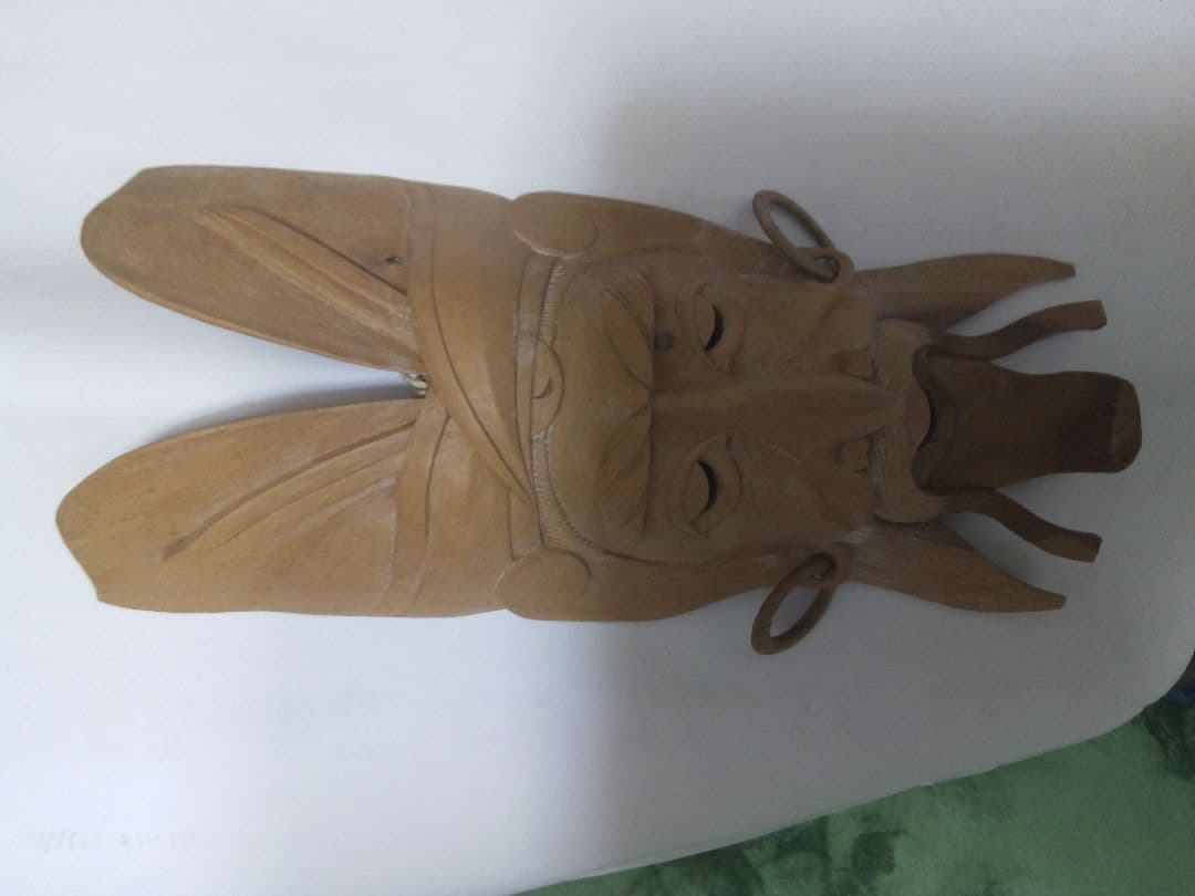 木製 神楽面 ナチュラルウッド