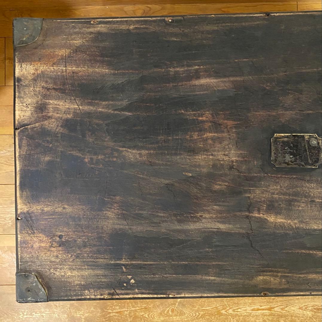 レトロ　アンティーク　木製の大きな箱