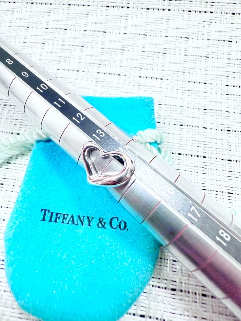 ティファニー　オープンハートリング　指輪　14号 研磨洗浄済み　925