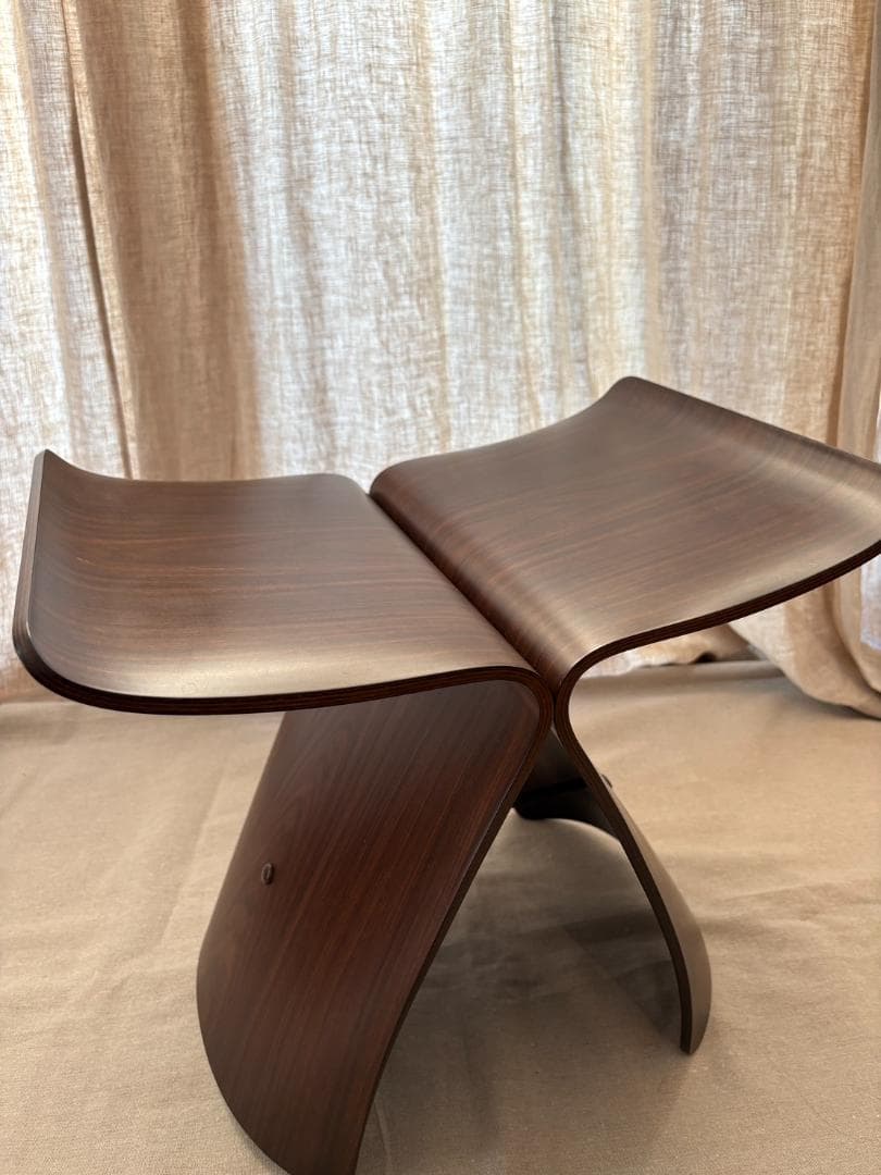 美品 天童木工 バタフライスツール S-0521RW-ST 柳宗理