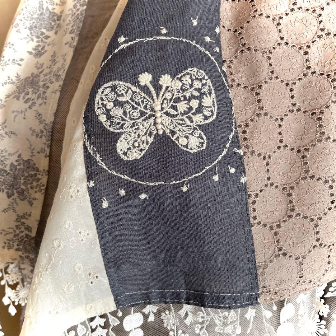 イザベルハンドメイドミナペルホネンforest wingと小花のストール。