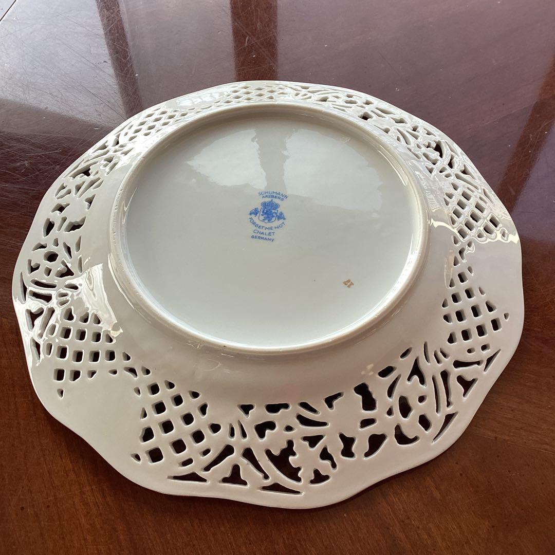 SCHUMANNBAVARIA 勿忘草24cmピアスプレートアンティーク《D》