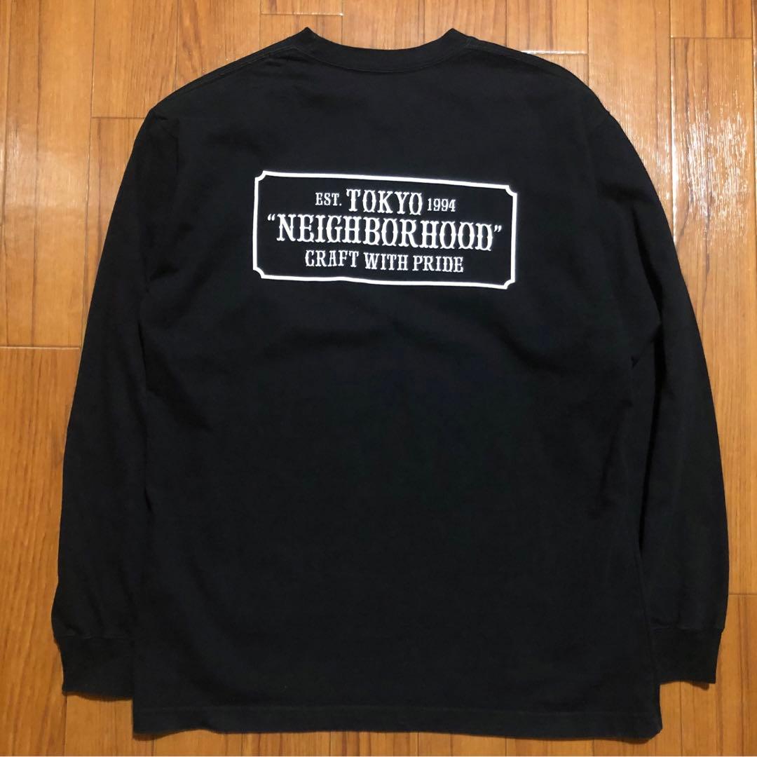 NEIGHBORHOOD ネイバーフッド ロゴ ロンT ブラック Mサイズ