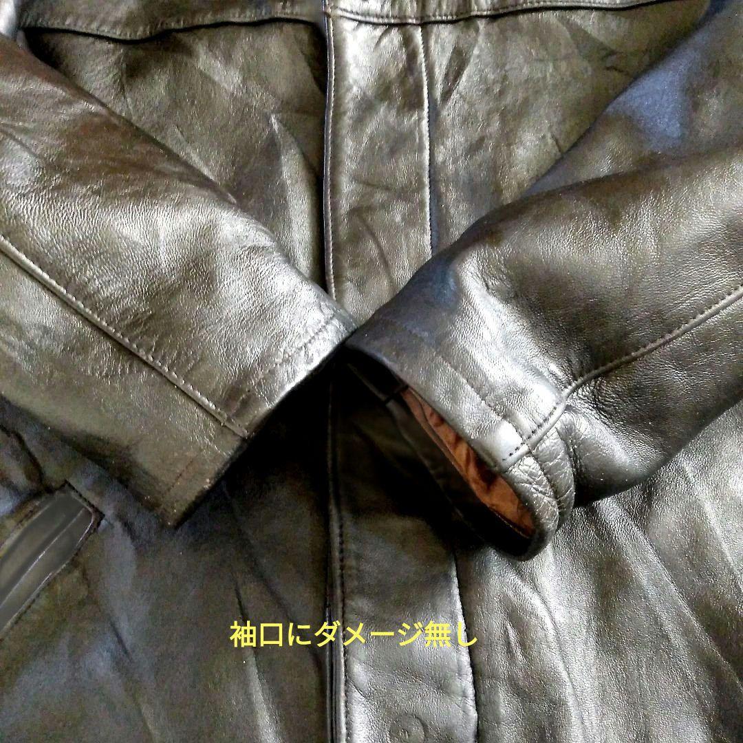 60 Vintage フランス レザージャケット カーコート トラッカージャック