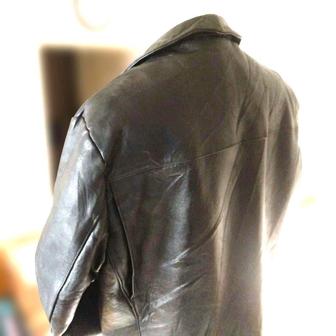 60 Vintage フランス レザージャケット カーコート トラッカージャック