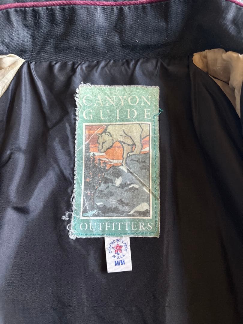 90s USA製 CANYON GUIDE ネイティブ柄ジャケット 短丈ブラック