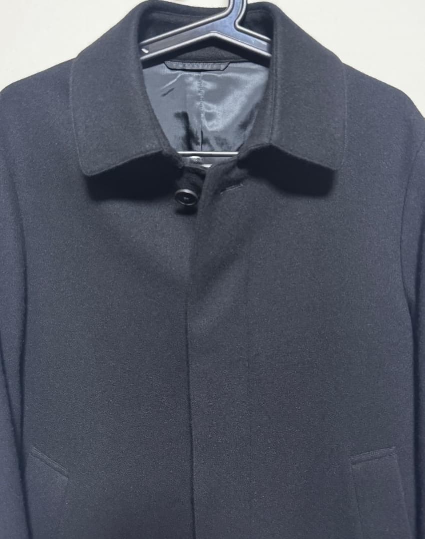 サヴィルロウ プレミアムステンカラーコート カシミヤ混 サイズM 新品 ブラック