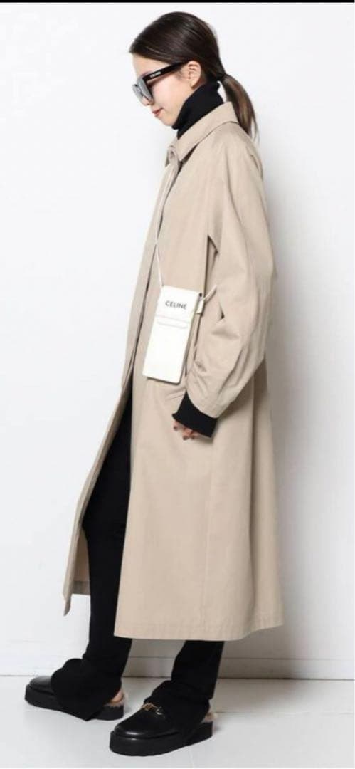 美品ドゥーズィエムクラス ステンカラーコート