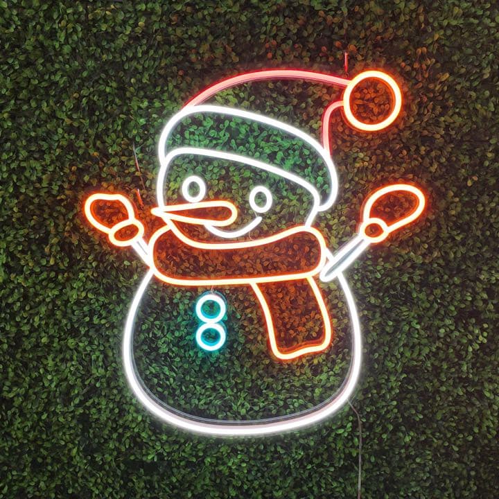 雪だるま　LEDネオンサイン　クリスマス　オーダーメイド　プレゼント　ユキダルマ
