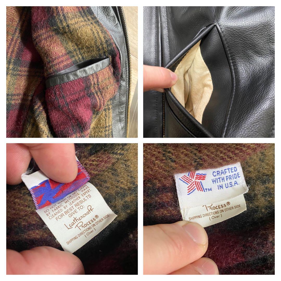 極上品 Schott ショット レザージャケット 38 90s ヴィンテージ 黒