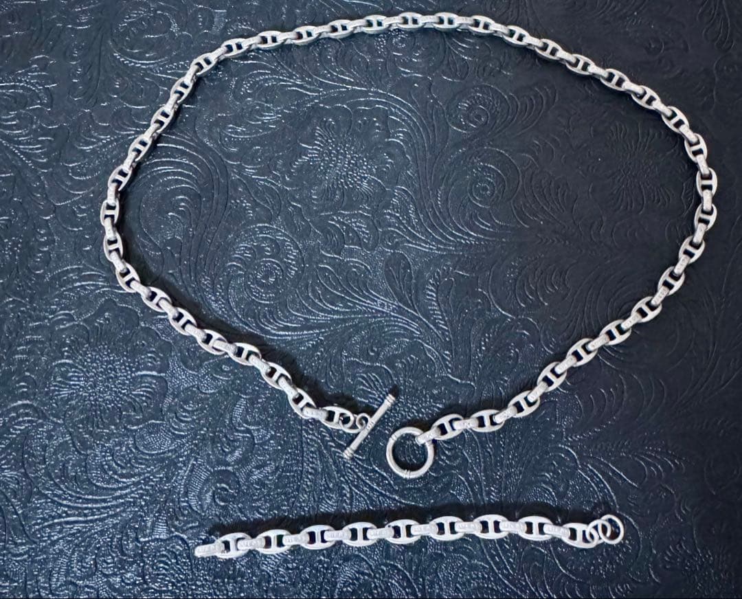 vintage シルバー アンカーチェーン ネックレス sv925