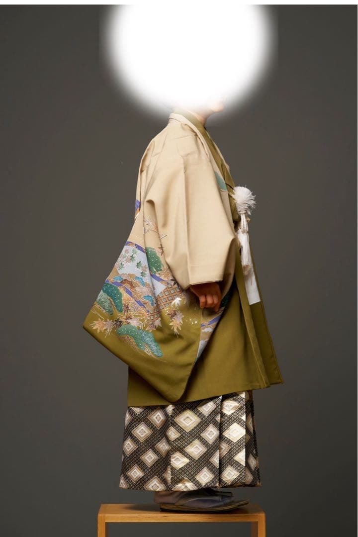 箱付き　七五三　男の子　5歳　フルセット　着付け紙付