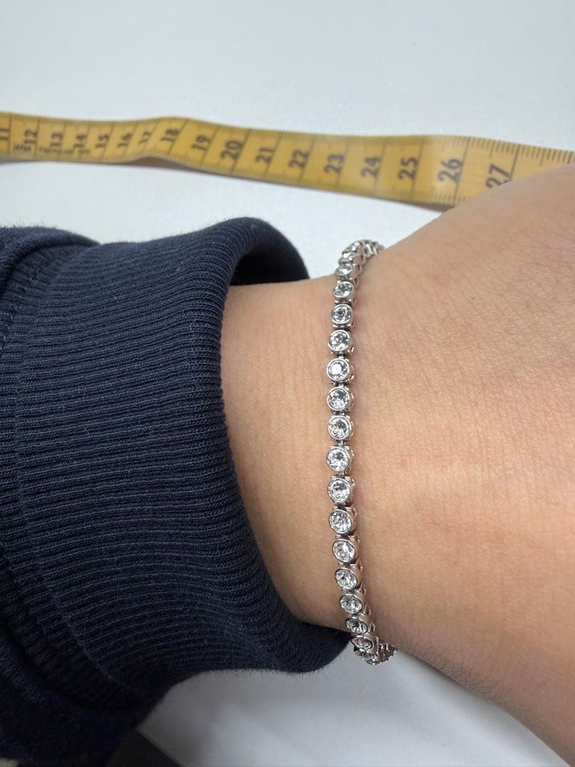Swarovski テニスブレスレット20cm