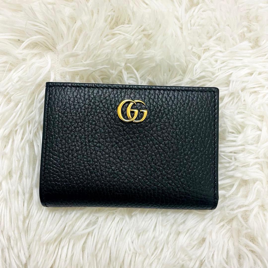 極美✨付属完備✨GUCCI 二つ折り GGマーモント バイカラー 日本限定