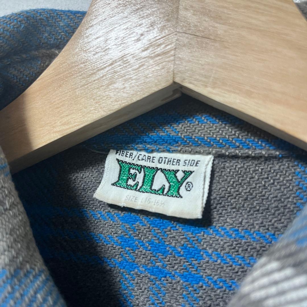 70's 《ELY / エリー》Heavy flannel shirt