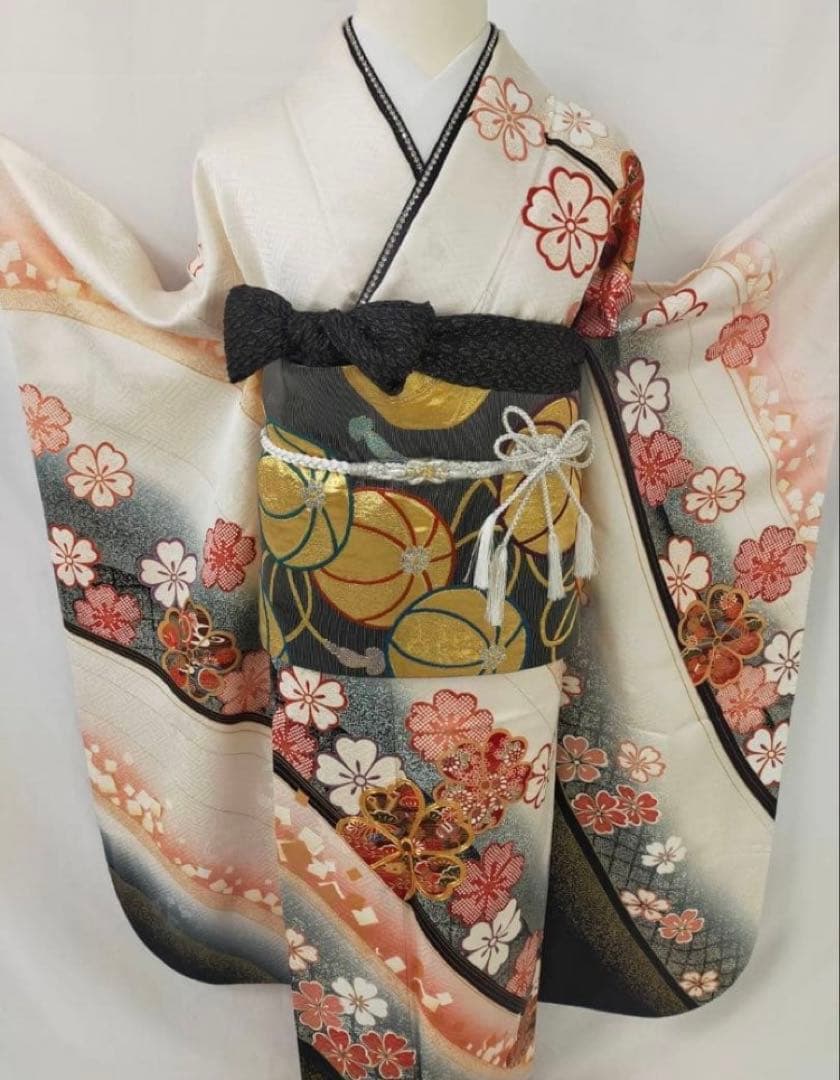 振袖フルセット・草履 ショール 髪飾り付き