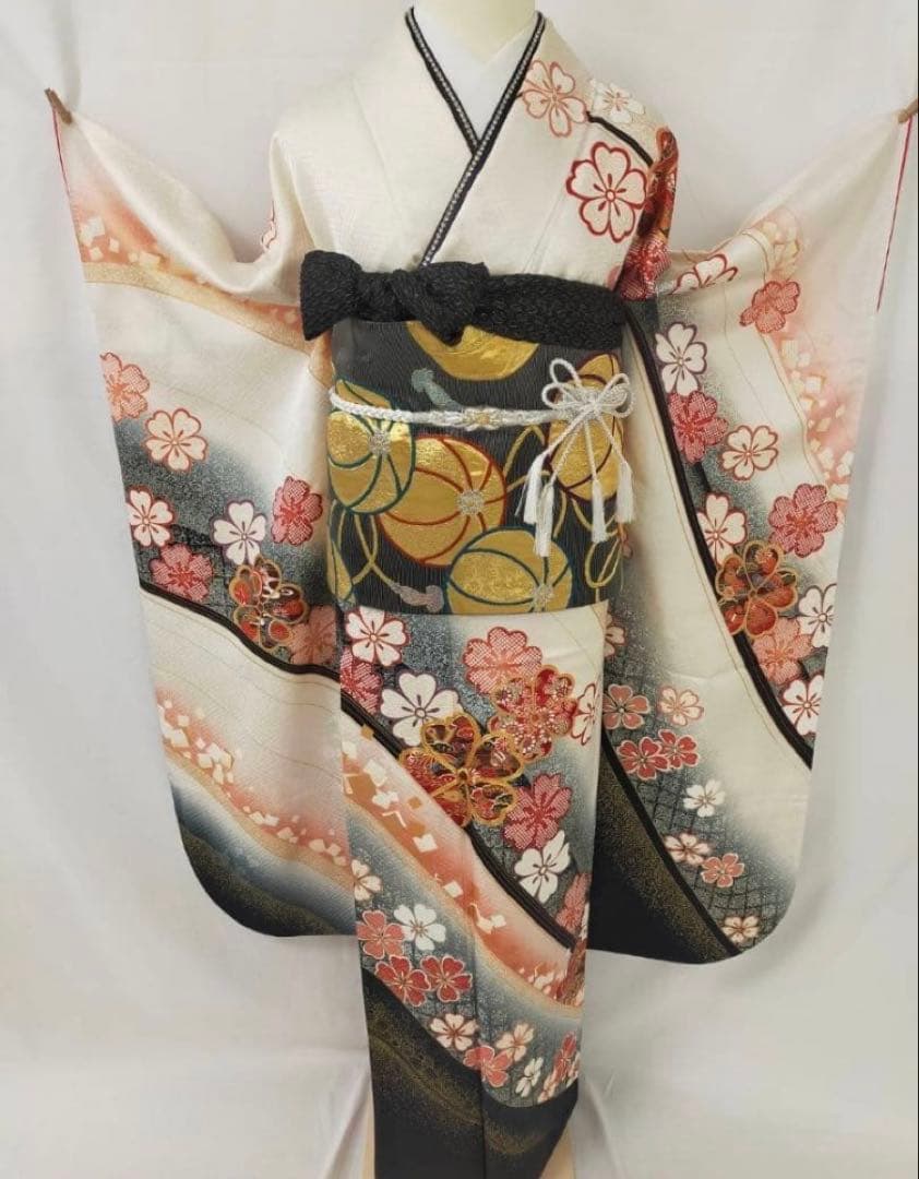 振袖フルセット・草履 ショール 髪飾り付き