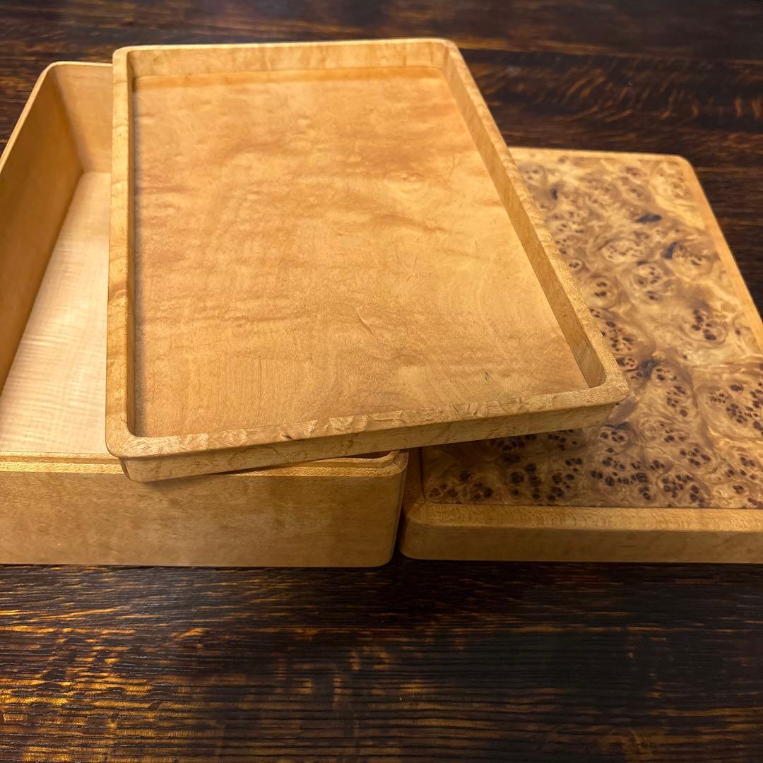 木製小物入れ、文箱