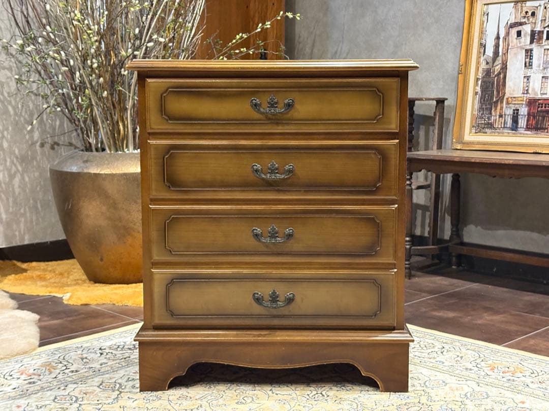 karimoku カリモク オールドチェスト 引出し4段 ビンテージ IG