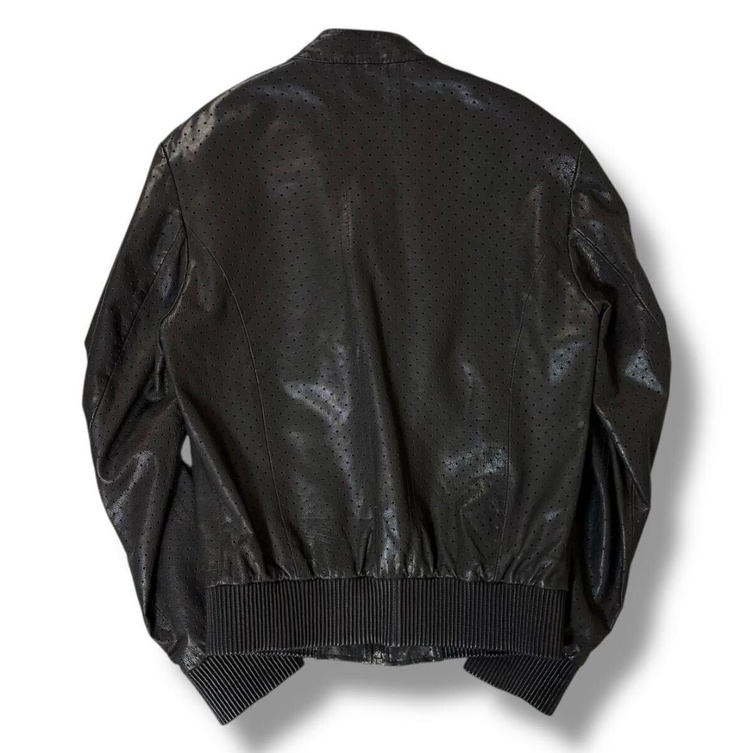 【美品】DOLCE&GABBANA ロー レザー ジャケット 52 イタリア製
