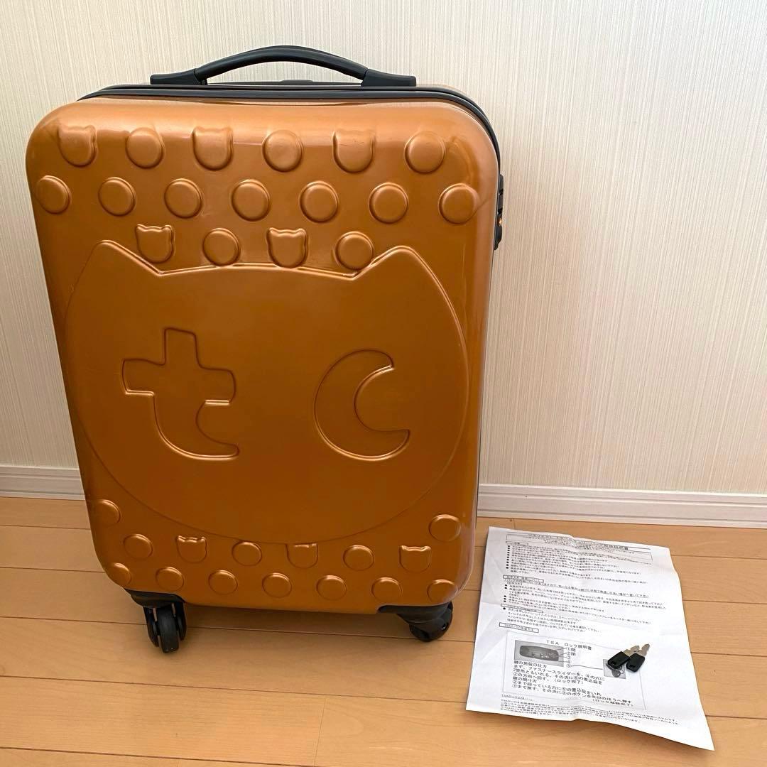 ツモリチサト｜廃盤・限定キャリーケース（猫エンボス／アンティークオレンジ）