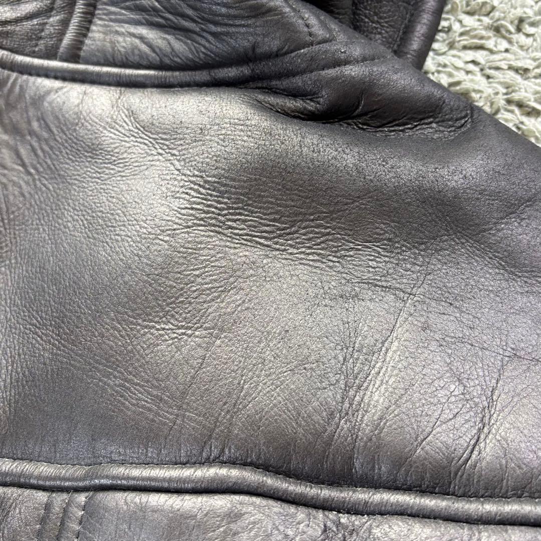 【希少L リアルムートン】ムートンジャケット ダッフル コート ブラック ボア