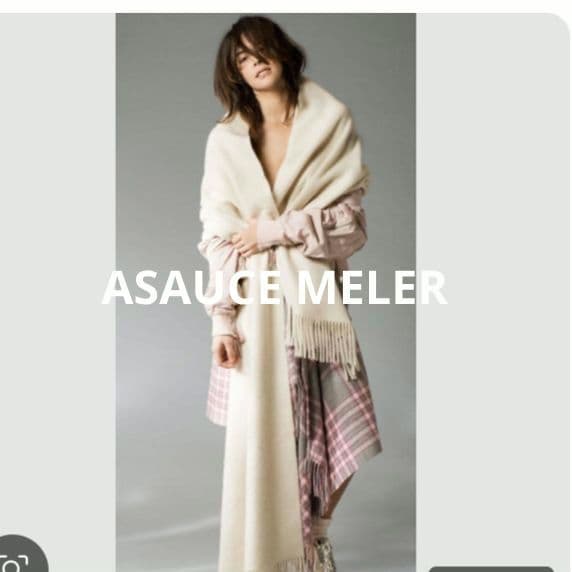 人気定番！ASAUCE MELER　大判ストール ウール マフラー　Plage