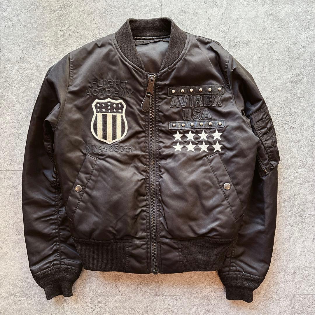 ジャケット・アウター AVIREX Y2K Cropped MA-1 Back Logo