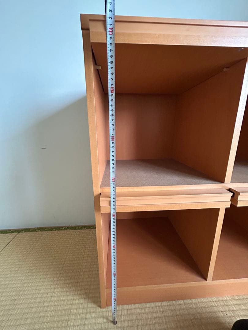 【2/12までの出品】木目調ディスプレイラック 3列x2段