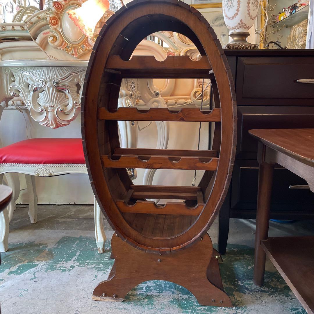 お値下げ！アンティーク・木製・ワインラック・14本