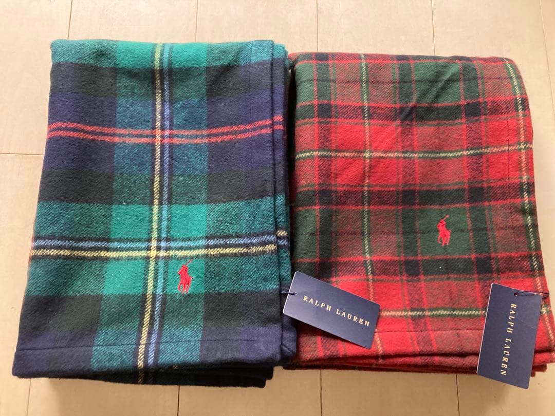 【新品★Ralph Lauren】ペア★タータンチェック ブランケット★ラルフ