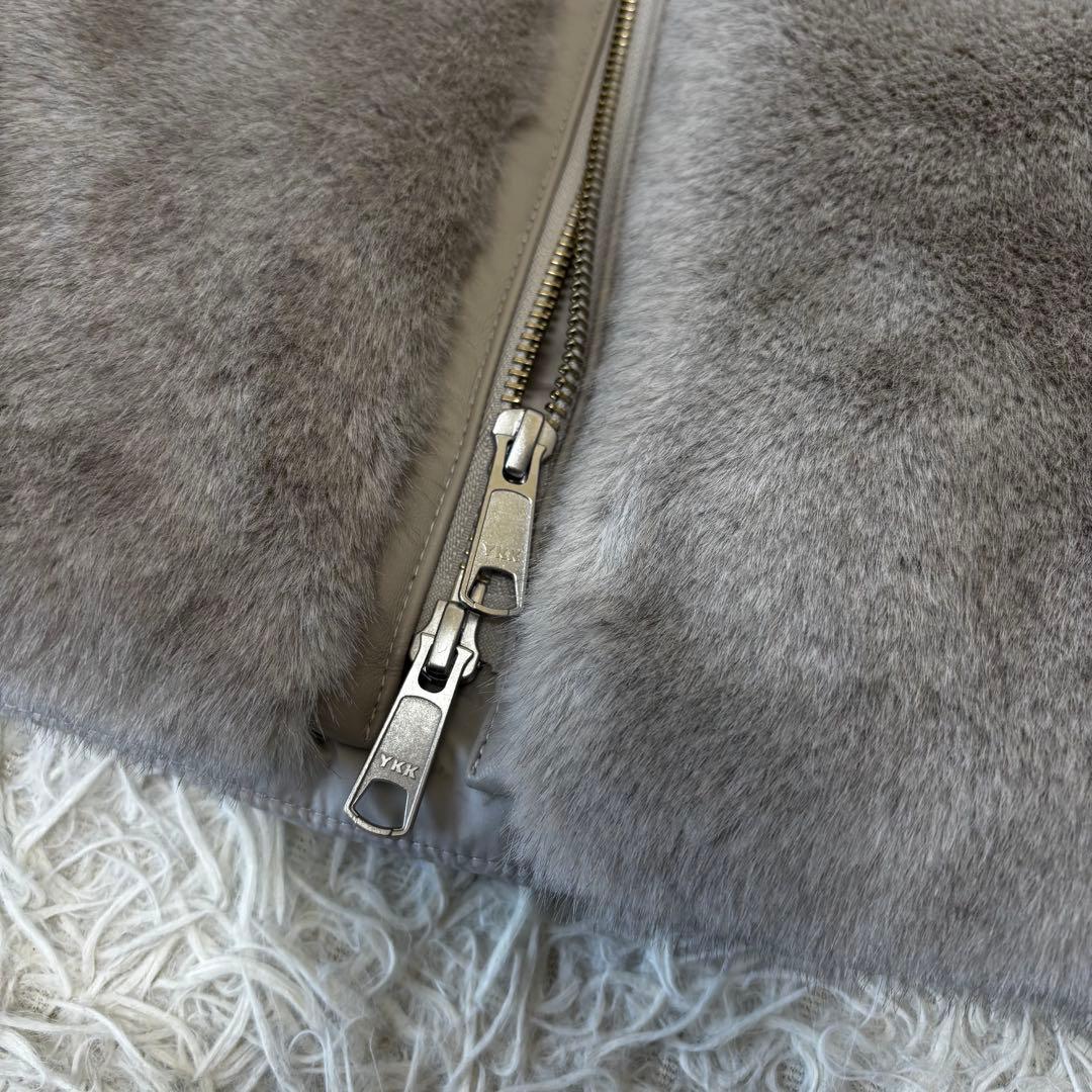 DAMAcollection✨未使用切り替えダウンベスト　フェイクファー　フード