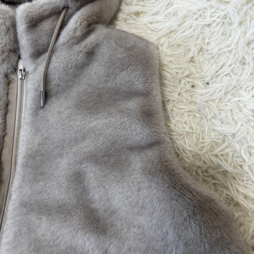 DAMAcollection✨未使用切り替えダウンベスト　フェイクファー　フード