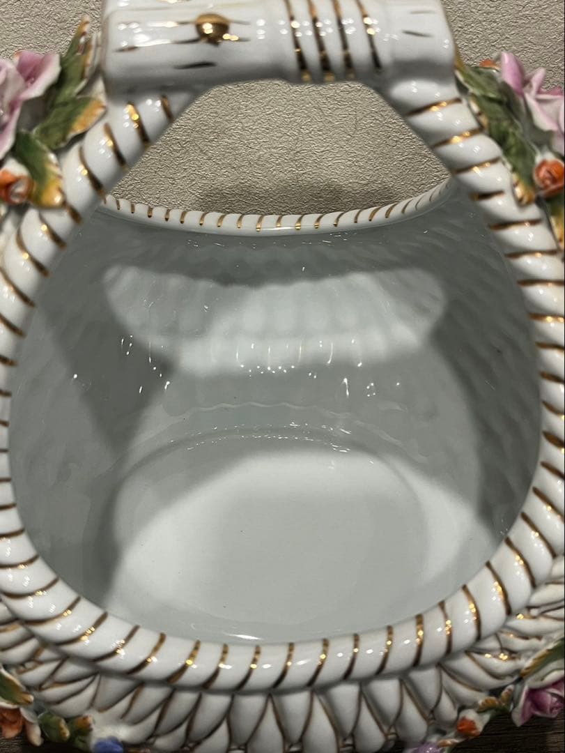 【送料込み】ARDEN 陶器置物　インテリア　フラワーバスケット　カゴ